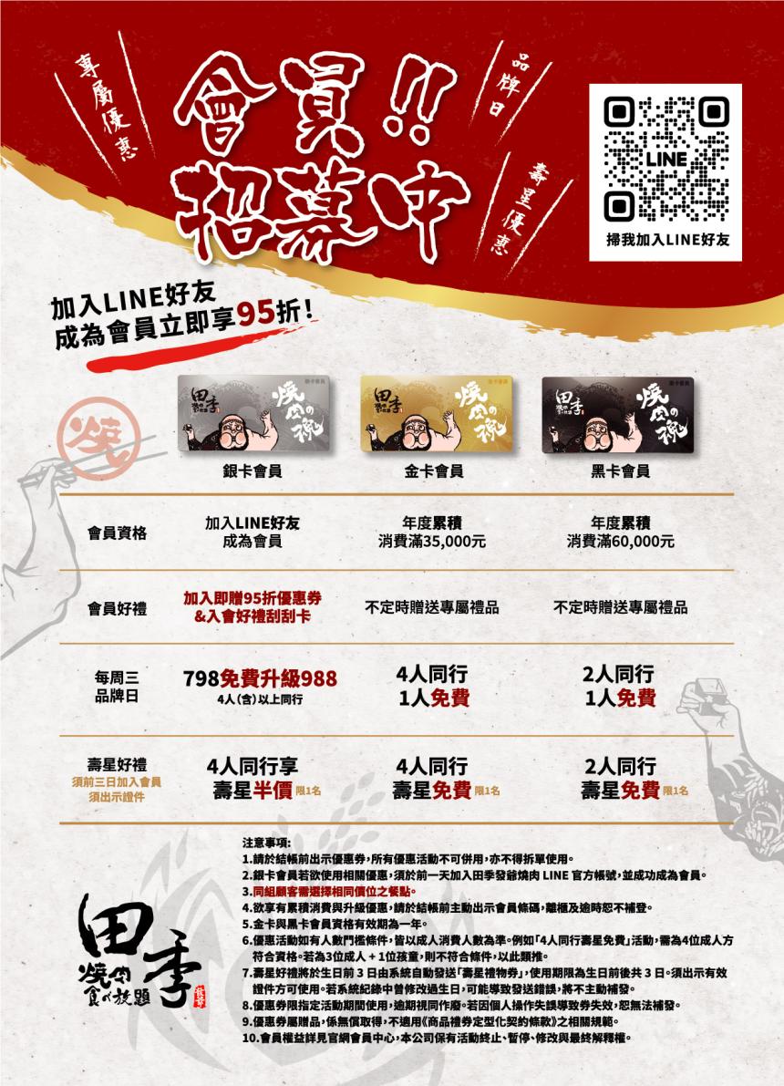 田季發爺燒肉【2026年】壽星生日免費吃！